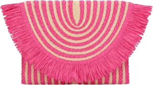 Fecialy Women Fringe Straw Clutch Purses Envelope Summer Beach Bags Woven Clutch Handbags
