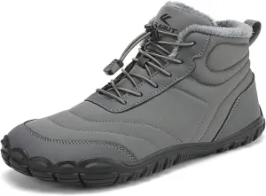 FLARUT Mens Womens Snow Boots Winter Shoes Warm Fur Waterproof Anti-Slip Outdoor Casual Ankle Sneakers