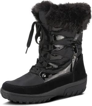 Flexus Spring Step Stormy Boots for Women - Waterproof Women's Snow Boots With Adjustable Lace and Zippers - Faux Fur Winter Boots for Outdoor