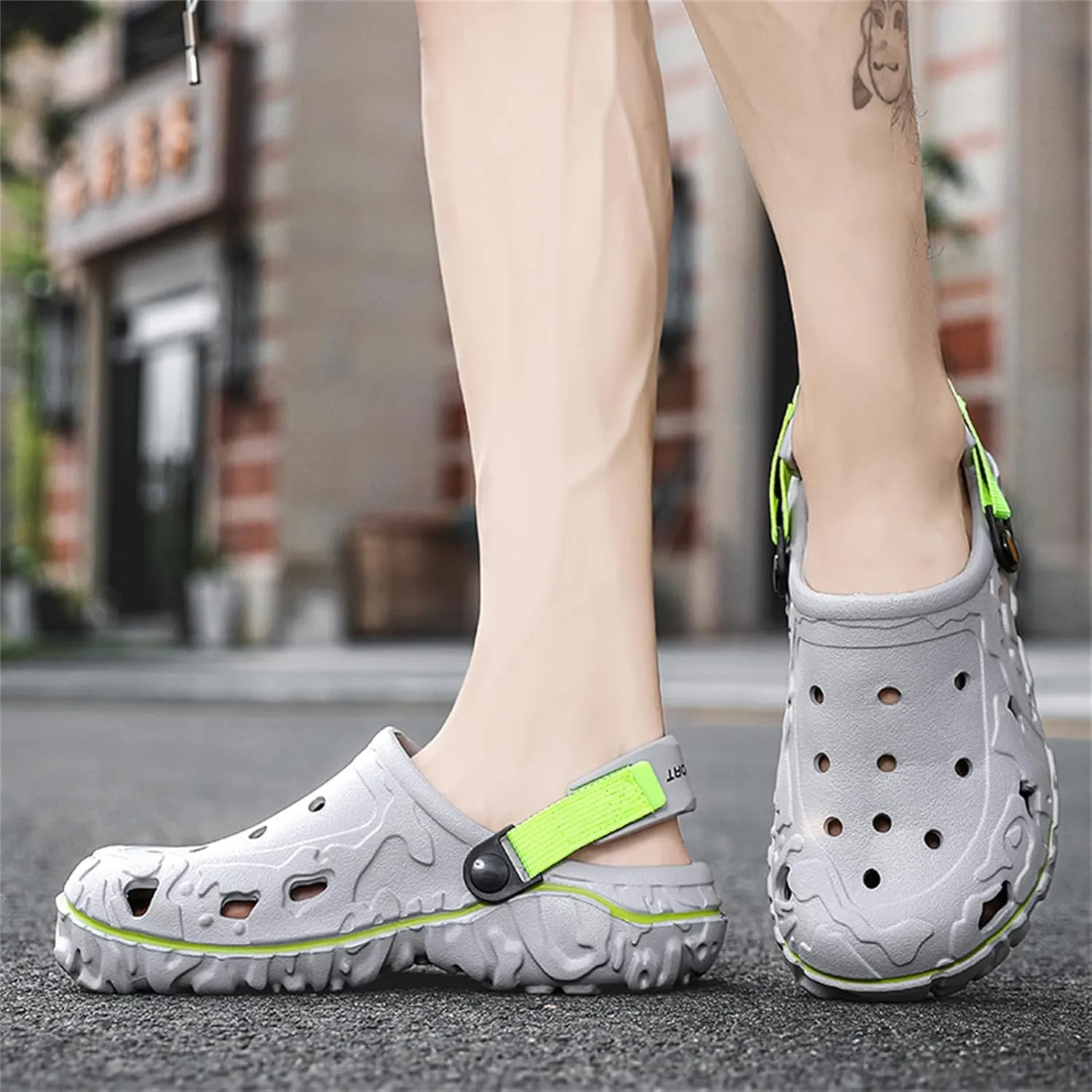 FLIOZY Mens Casual Sandals Breathable Clogs Walking Mules Sneakers Open Back Slip On Shoes Hollow Out Slippers