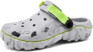 FLIOZY Mens Casual Sandals Breathable Clogs Walking Mules Sneakers Open Back Slip On Shoes Hollow Out Slippers