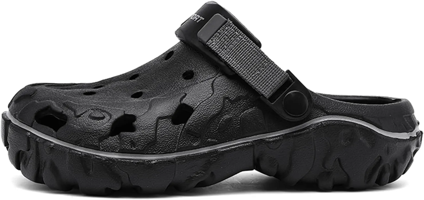 FLIOZY Mens Casual Sandals Breathable Clogs Walking Mules Sneakers Open Back Slip On Shoes Hollow Out Slippers