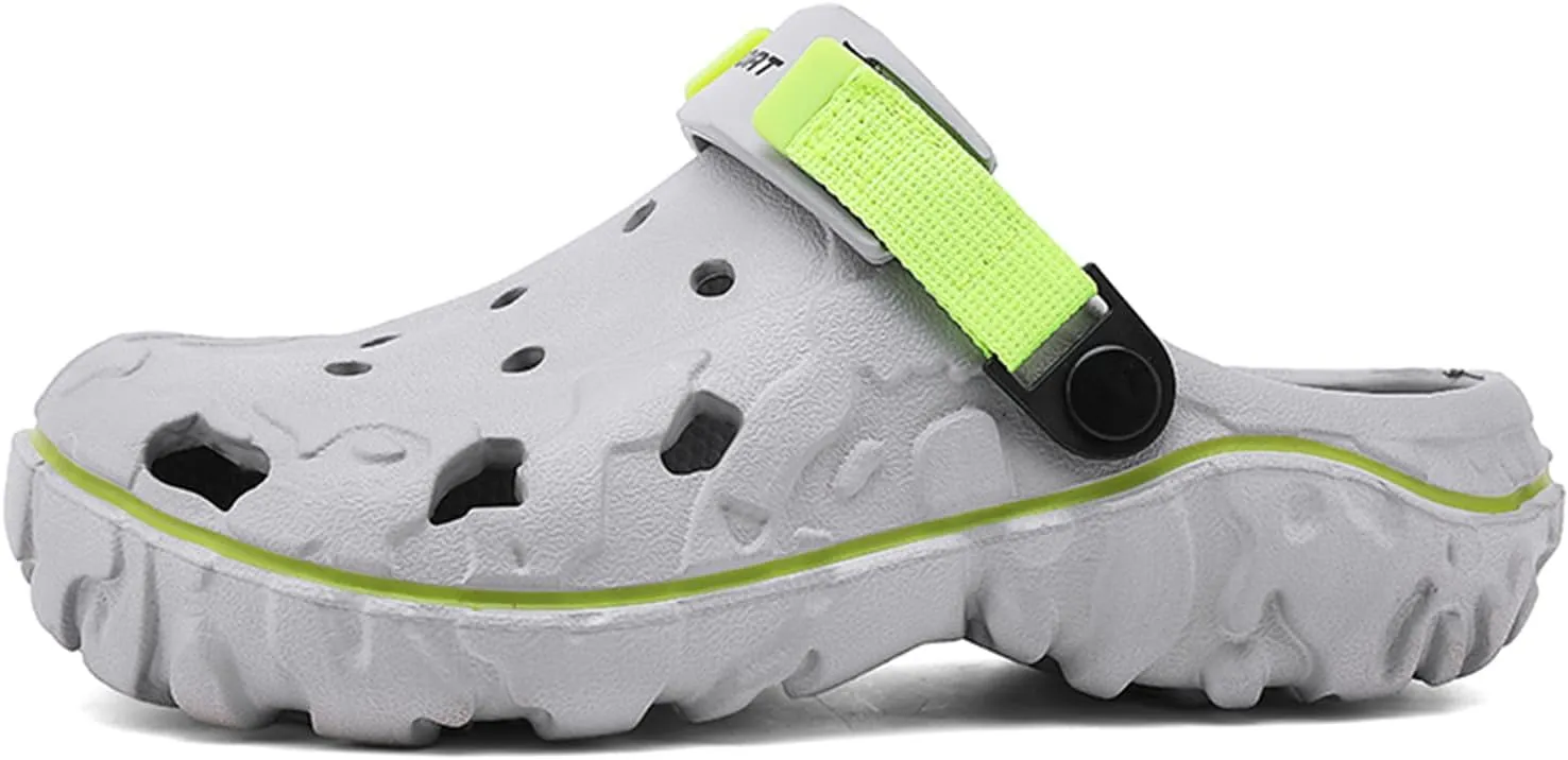 FLIOZY Mens Casual Sandals Breathable Clogs Walking Mules Sneakers Open Back Slip On Shoes Hollow Out Slippers