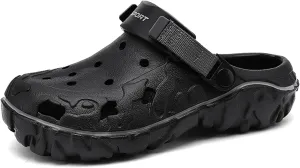 FLIOZY Mens Casual Sandals Breathable Clogs Walking Mules Sneakers Open Back Slip On Shoes Hollow Out Slippers