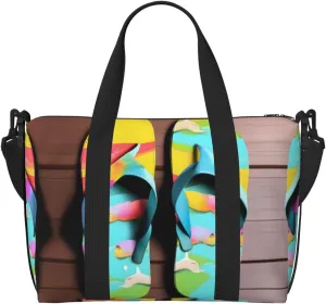 Flops Slippers Art Sandals Printingtravel Gym Bag For Tote Bag Carry On Luggage Sport Duffle