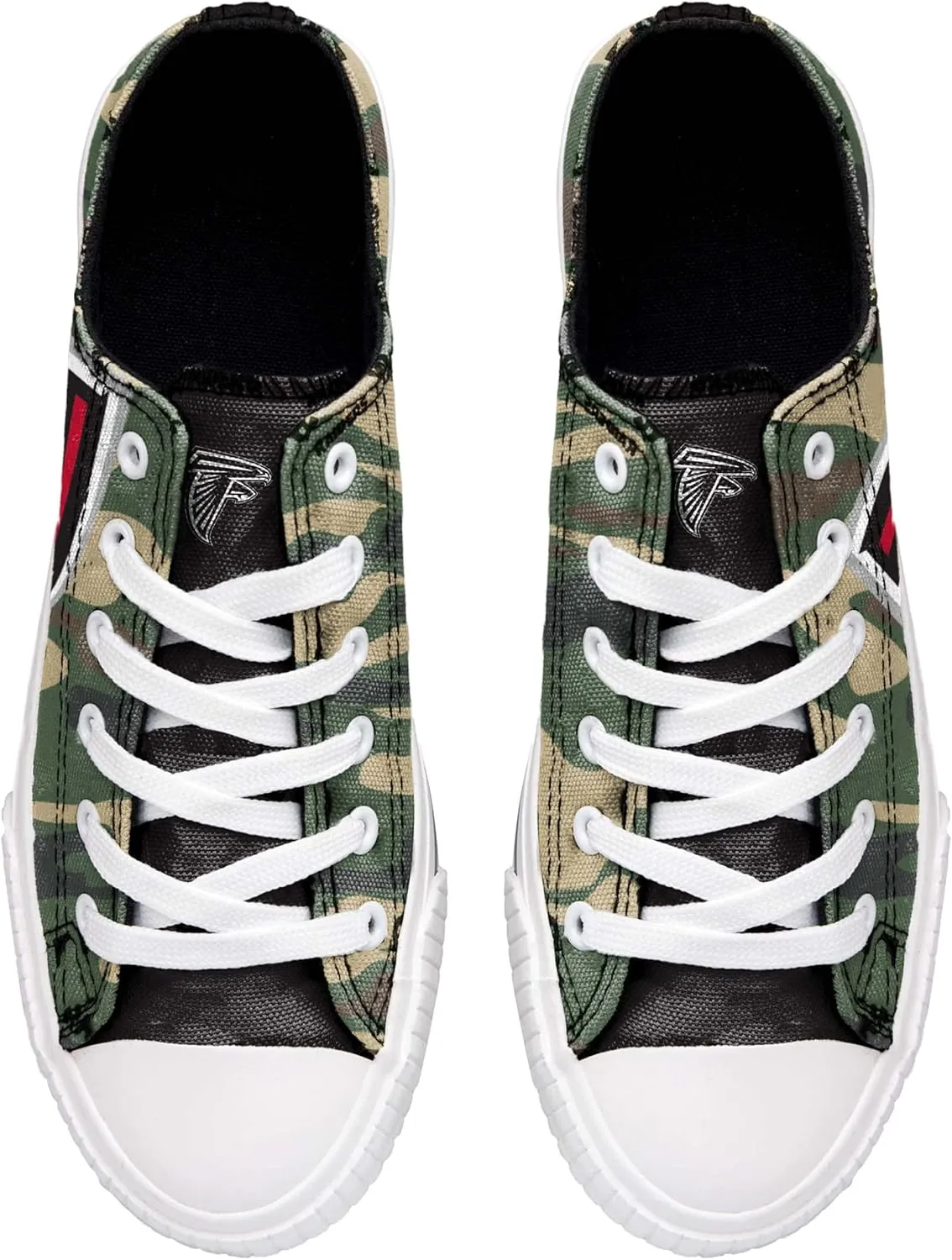 FOCO Women's NFL Camo Low Top Canvas Sneakers Shoes