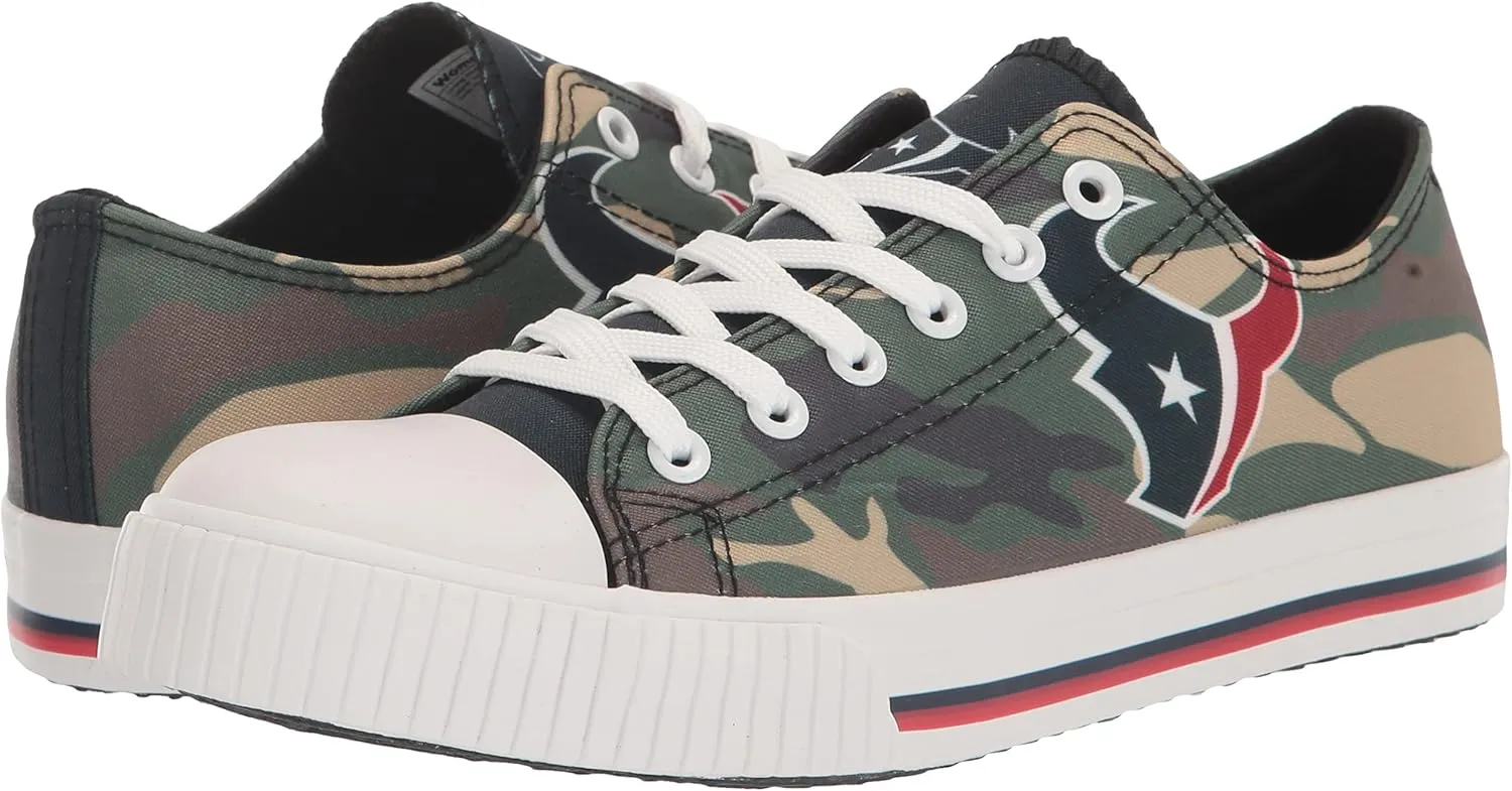 FOCO Women's NFL Camo Low Top Canvas Sneakers Shoes