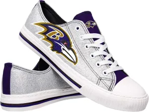 FOCO Women's NFL Team Logo Ladies Fashion Glitter Low Top Canvas Sneakers Shoes Dallas Cowboys Shoes-10/XXL