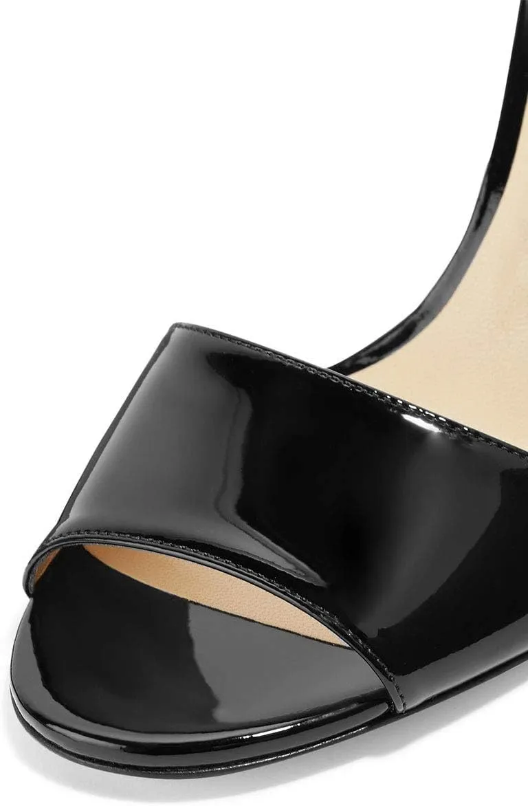 FOWT Women Peep Toe Mules Stiletto High Heels Sandals Party Evening Prom Office Comfort Casual Shoes Full Size 4-15 M US