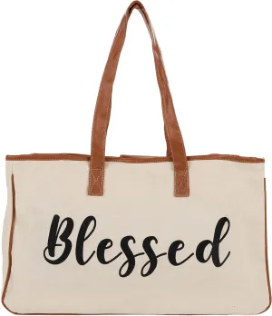 Funky Junque Premium Canvas Tote Bag with Inspirational Quote Lining
