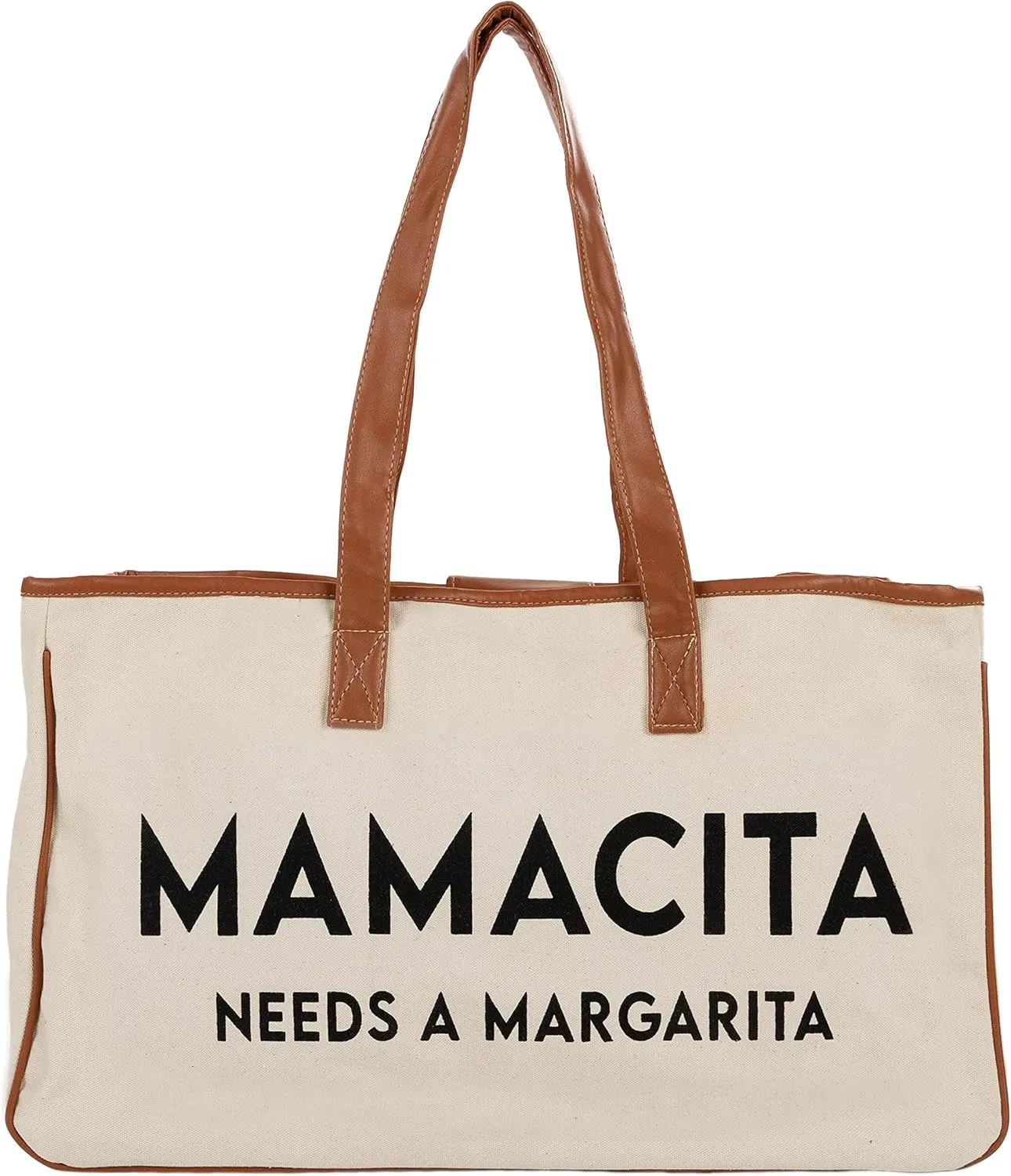 Funky Junque Premium Canvas Tote Bag with Inspirational Quote Lining