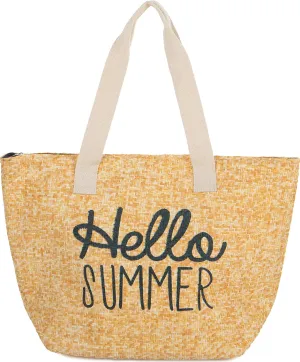 Funky Junque Stylish Straw Beach Tote Bag for Women - Summer Travel Shoulder Bag - Beach Quotes, Cattle Bags, Smiley Faces