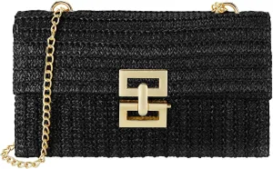 Gets Straw Clutch, Straw Clutch Women Hand-woven for Summer Beach Envelope Clutch Purse Wallet