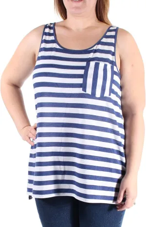 G.H. Bass & Co. Women's Mixed Slub Stripe Top