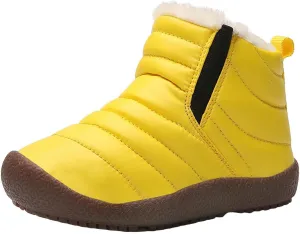 Girls and Boys Snow Fashion Ankle Boots Warm Fuzzy Walking Outdoor Shoes with Zipper (Baby/Toddler/Little Kid)