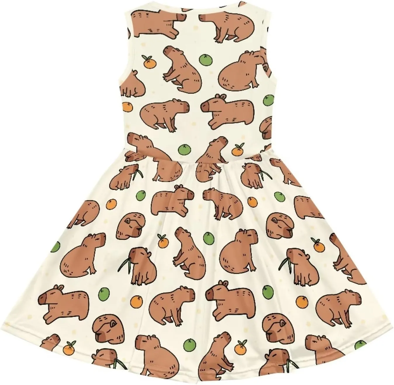Girls Cute Summer Dresses 2-14Y Kids Mini Party Sun Dress Twirly Skater Dress Sleeveless Dress with Pockets