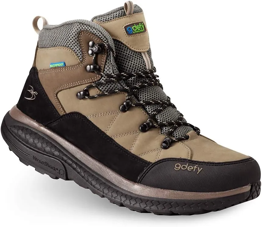 Gravity Defyer G-DEFY Sierra Waterproof Men’s Hiking Boot | VersoShock Technology for Pain Associated with Walking | Prolonged Standing | Arch Support | Free Custom Orthotic