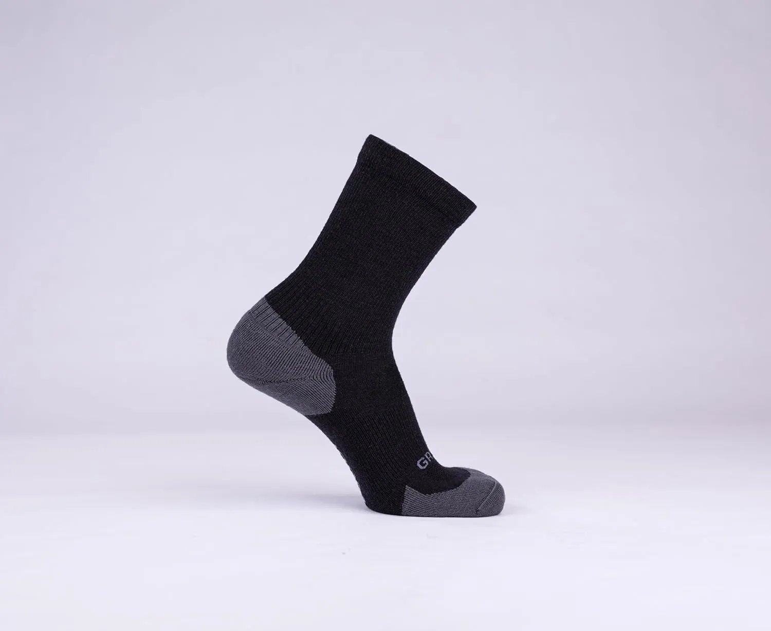 GRIP6 Crew Socks - Merino Wool Socks Made in the USA, Lightweight Wool Hiking Socks, Crew Socks for Men and Women