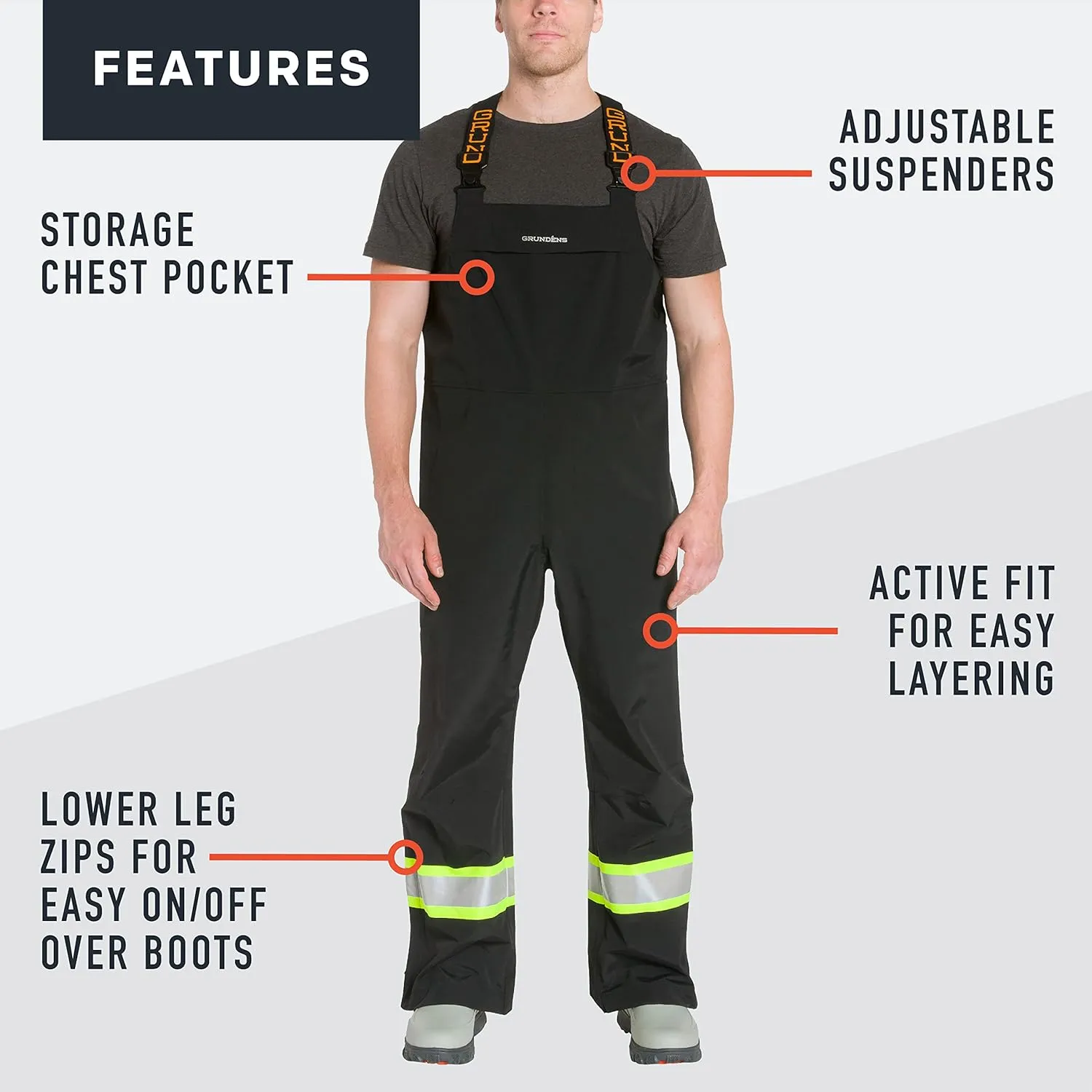 Grundens Men's Full Share CSA Bib | Waterproof, Breathable