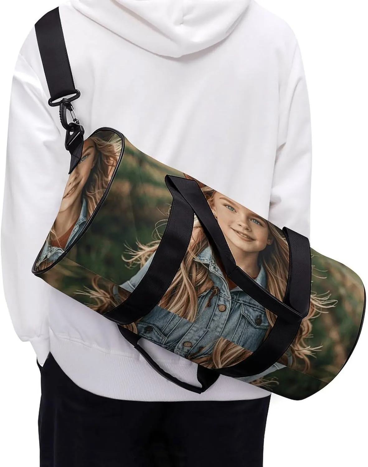 Gym Bags Small Cowgirl Boots Hat in Farms Duffel Bag Overnight Bag with Shoe Compartment Carryon Bag for Men Women