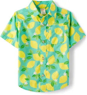 Gymboree boys And Toddler Short Sleeve Button Up Shirt