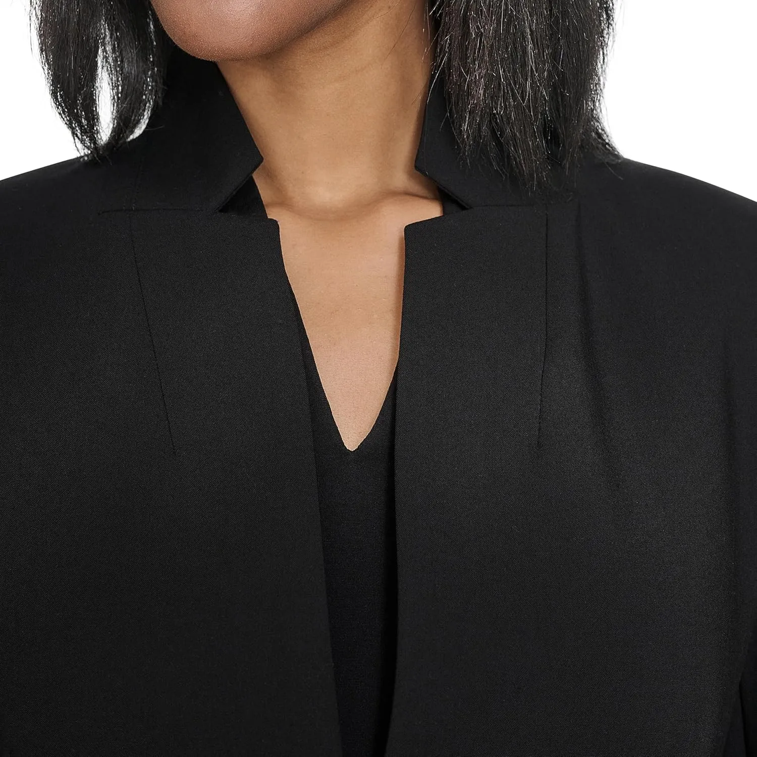 Halston Women's One Button Front Pocket Woven Blazer