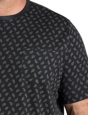 Harbor Bay Paisley Print Pocket T-Shirt