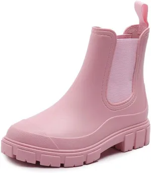 Harssidanzar Womens Rain Boots Waterproof Garden Shoes Anti-Slip Short Rain Boots for Outdoor Work HL217US