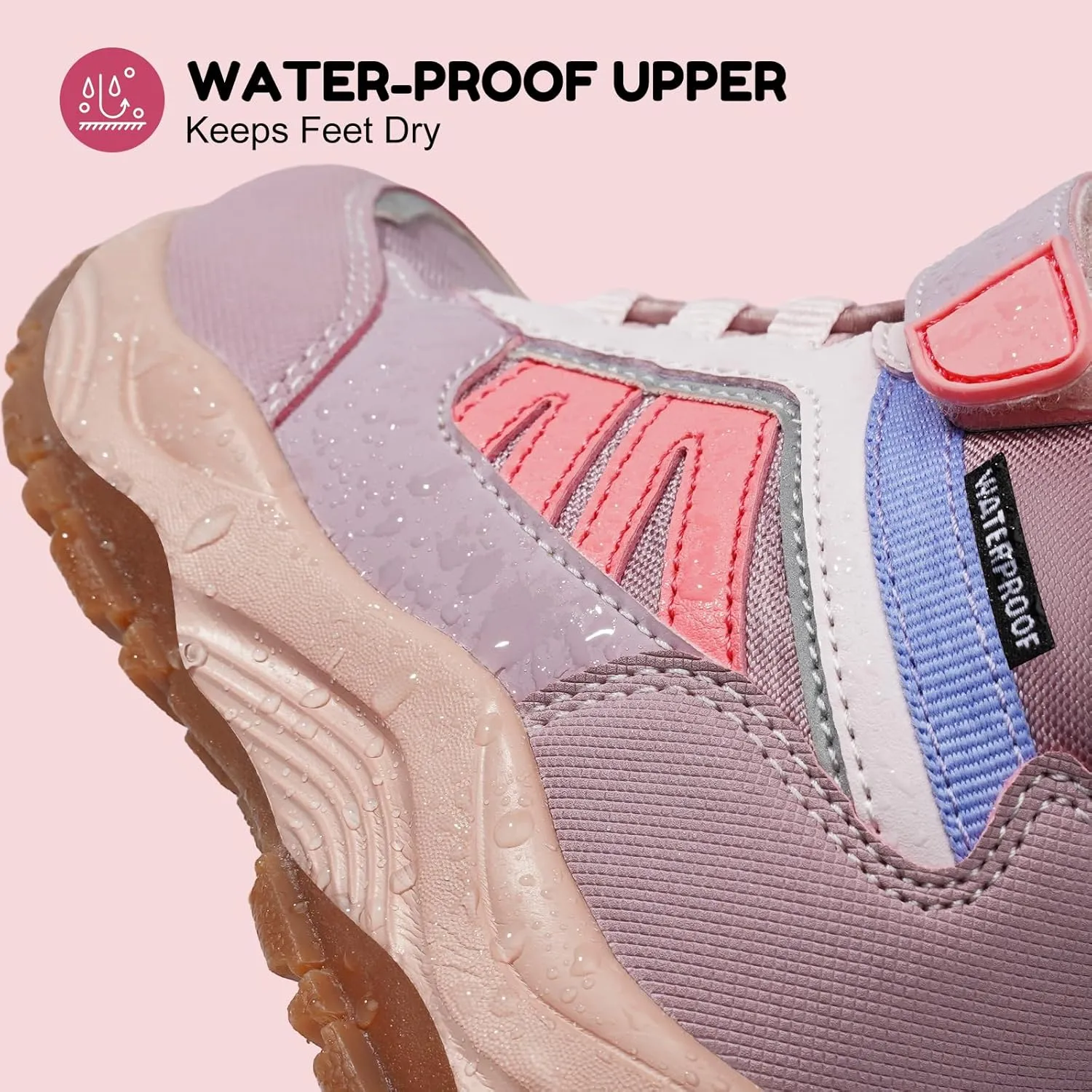 Harvest Land Kids Winter Boots Waterproof Girls Boys Snow Hiking Outdoor Boots Anti Collision Anti-Skid Mid Ankle Adventure Trekking Shoes