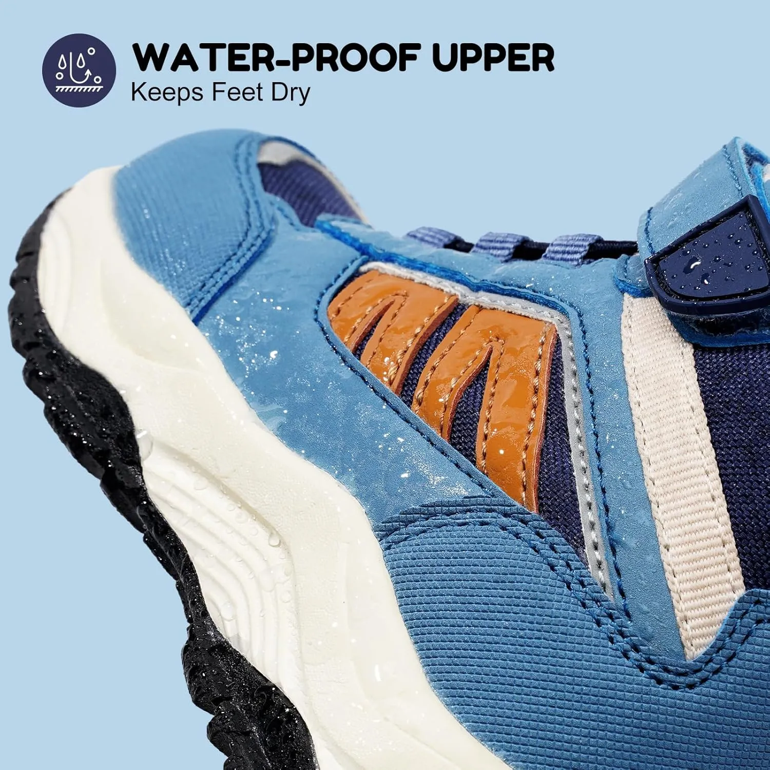 Harvest Land Kids Winter Boots Waterproof Girls Boys Snow Hiking Outdoor Boots Anti Collision Anti-Skid Mid Ankle Adventure Trekking Shoes