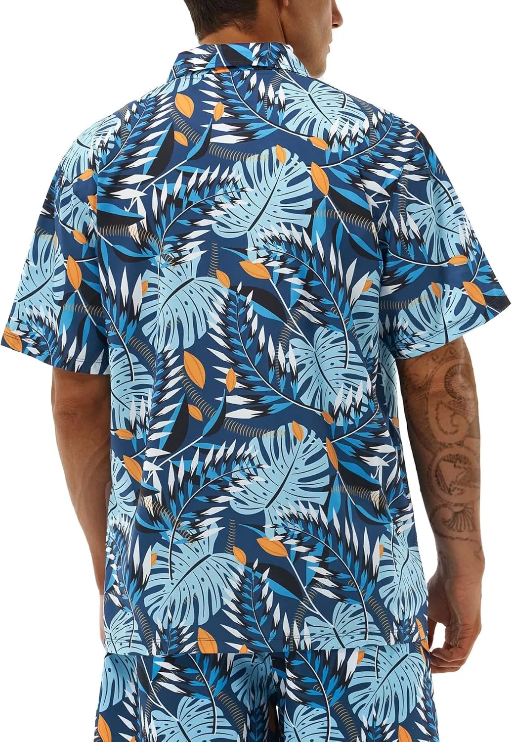 Hawaiian Shirts for Men Short Sleeve Casual Button Down Shirt Summer Beach Aloha Shirt Holiday Party Tropical Print