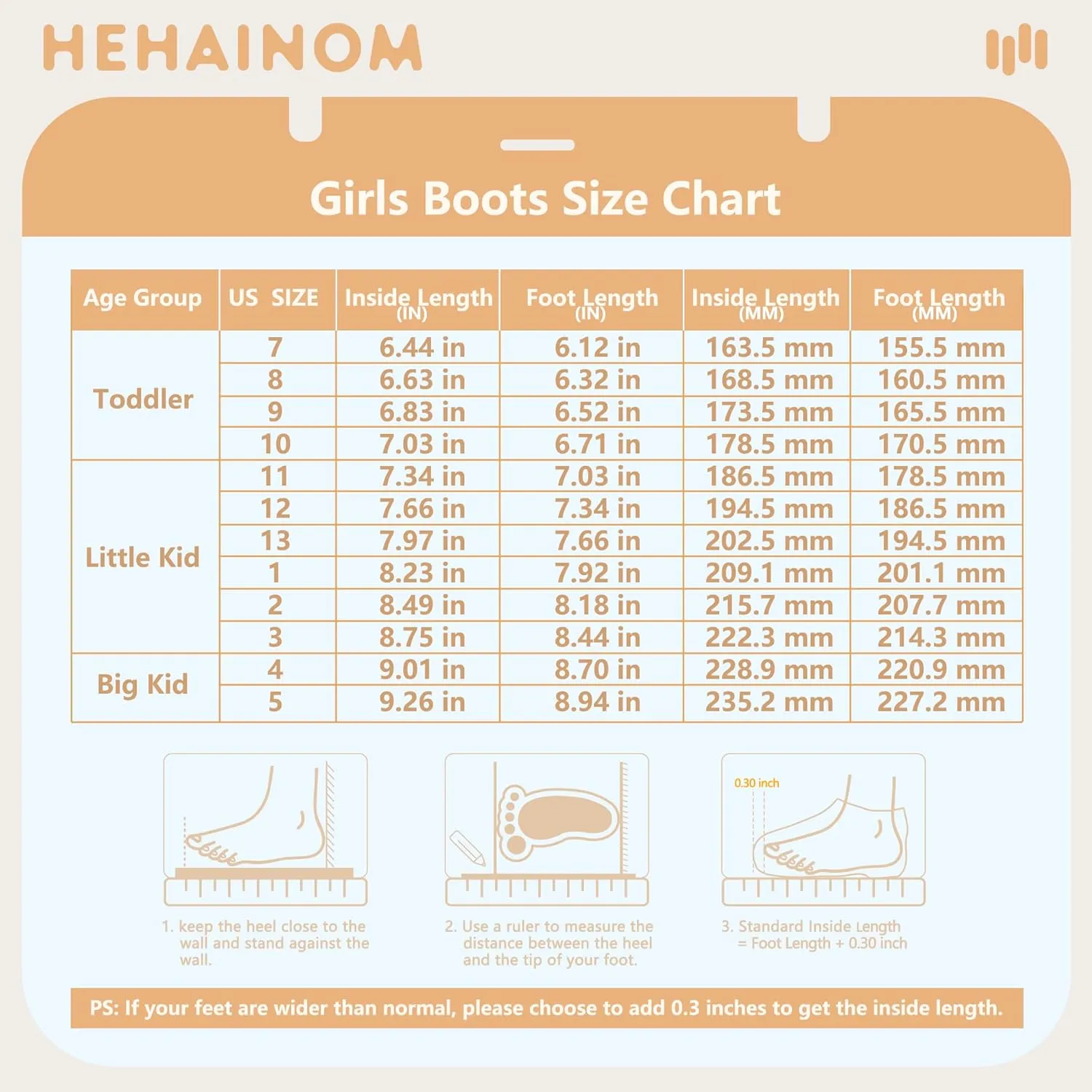 Hehainom Girls Cowgirl Boots for Toddler Cowgirl Booties Little Big Kids Western Mid Calf Riding Shoes Boys Cowboy Boots