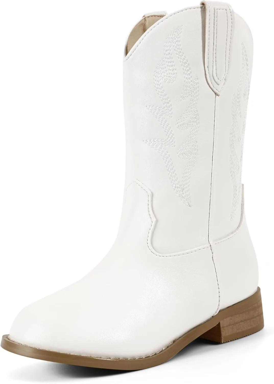Hehainom Girls Cowgirl Boots for Toddler Cowgirl Booties Little Big Kids Western Mid Calf Riding Shoes Boys Cowboy Boots