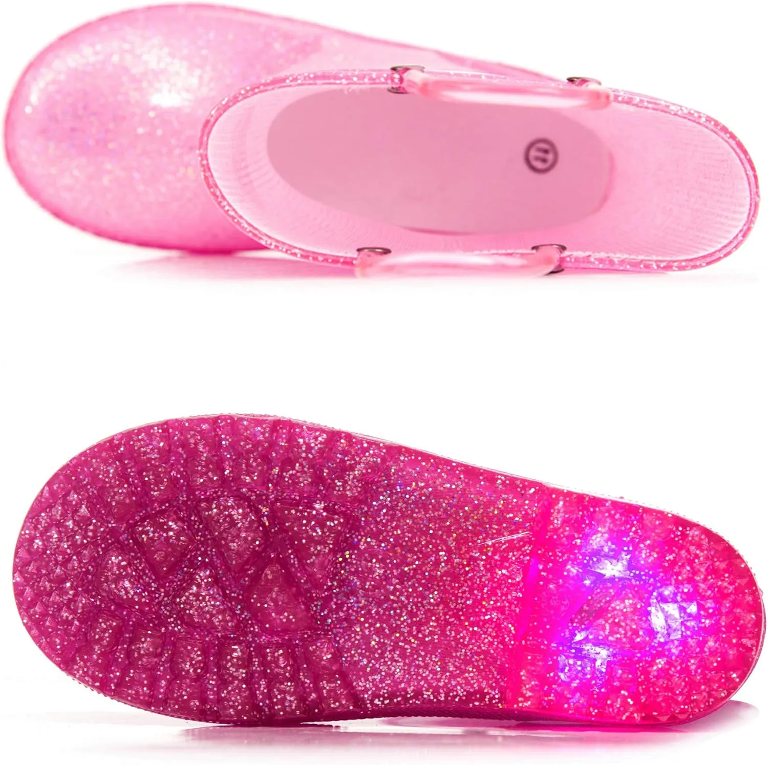 HugRain Light Up Rain Boots for Little Kids