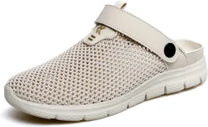 ihinzry Men's Women's Garden Clogs Hollow Mesh Clog Indoor Outdoor Slippers Nurse Work Mules