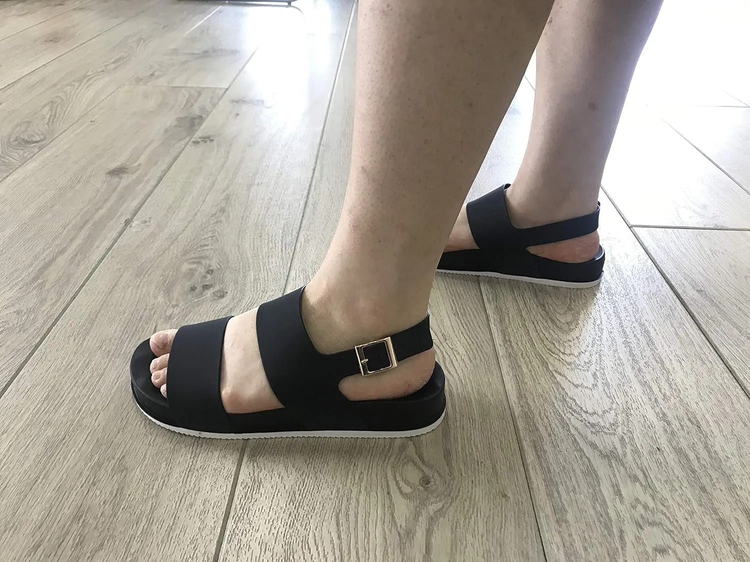 J-Slips Classy Sandals for Women - Comfortable Summer Sandals with Adjustable Buckle, Sandalias