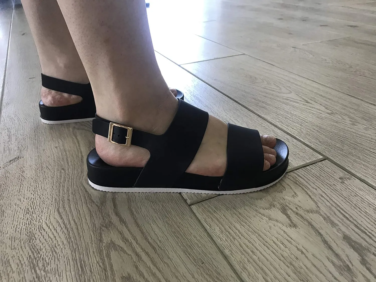 J-Slips Classy Sandals for Women - Comfortable Summer Sandals with Adjustable Buckle, Sandalias