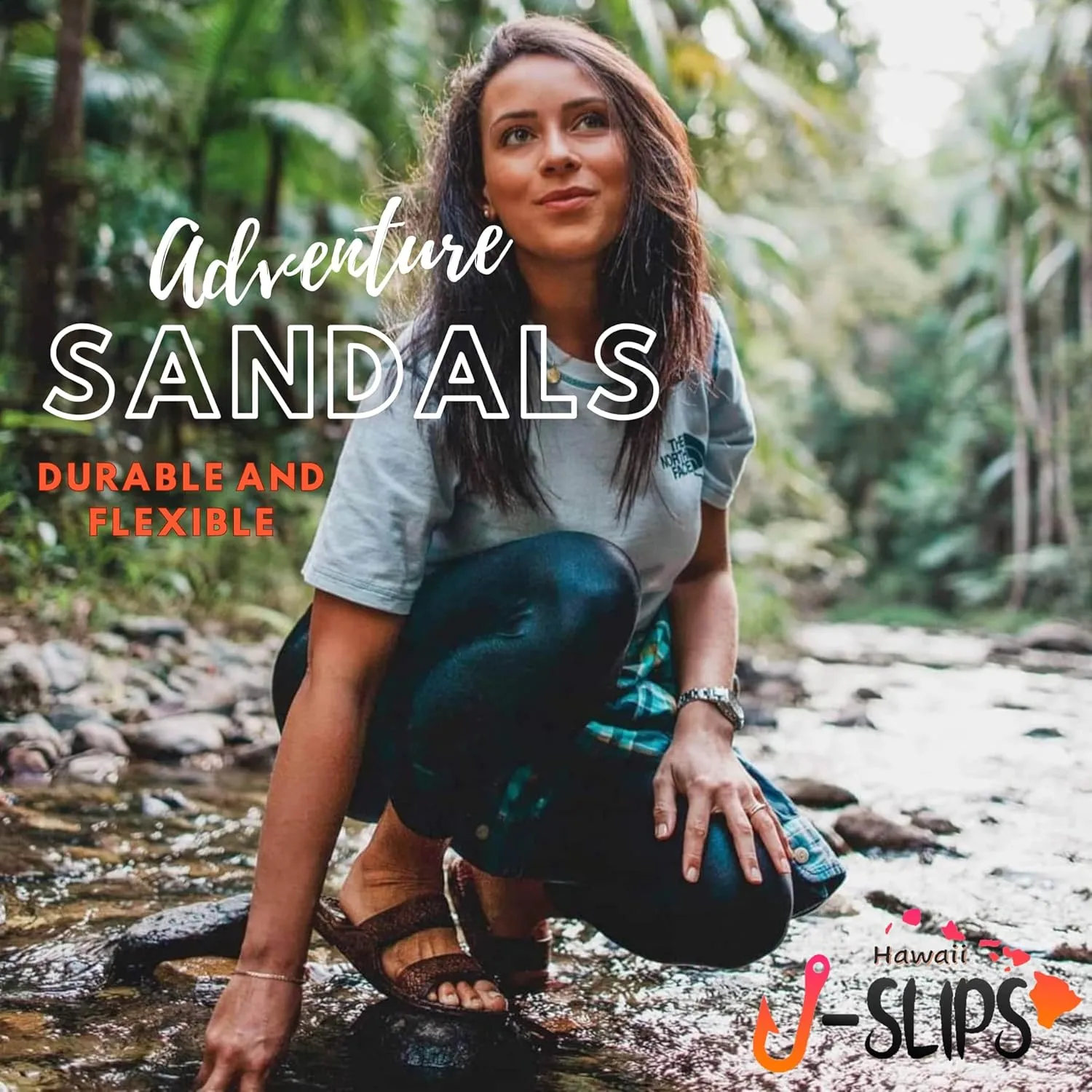 J-Slips Sandals for Women and Men - Comfortable Jesus Jandals for Beach - Waterproof Hawaiian Slides in 12 Colors, Sandalias