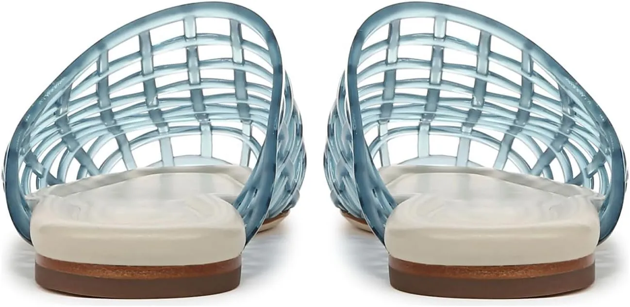 Jelly Shoes for Women Mesh Jelly Flat Sandals Closed Toe Slides Slip on Round Toe Summer Beach Slippers Mules
