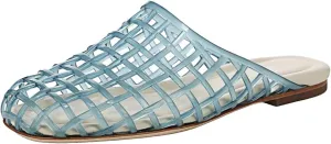 Jelly Shoes for Women Mesh Jelly Flat Sandals Closed Toe Slides Slip on Round Toe Summer Beach Slippers Mules