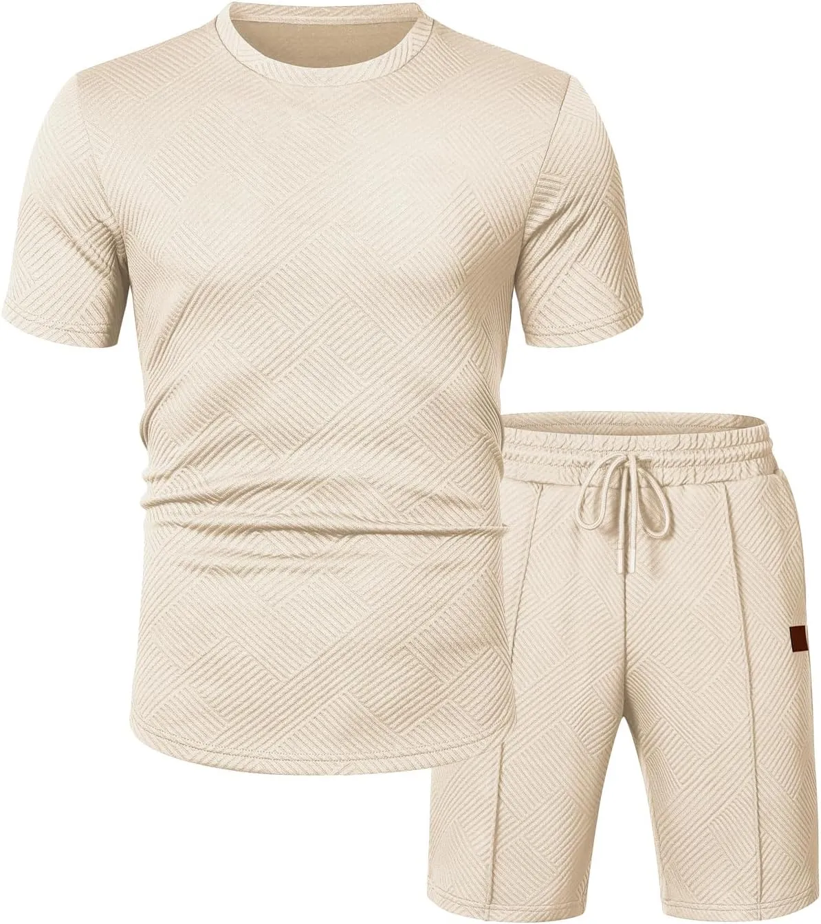 JMIERR Men's Casual Short Sleeve T Shirts and Shorts Summer Beach Vacation 2 Piece Outfit Lounge Workout Sets