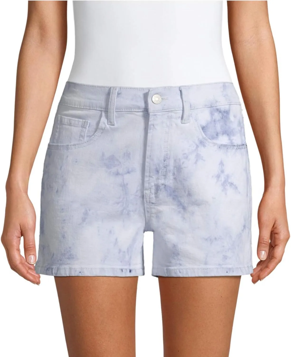 Jordache Vintage Women's Cindy Triple Needle High Rise Shorts (Acid Light Wash)