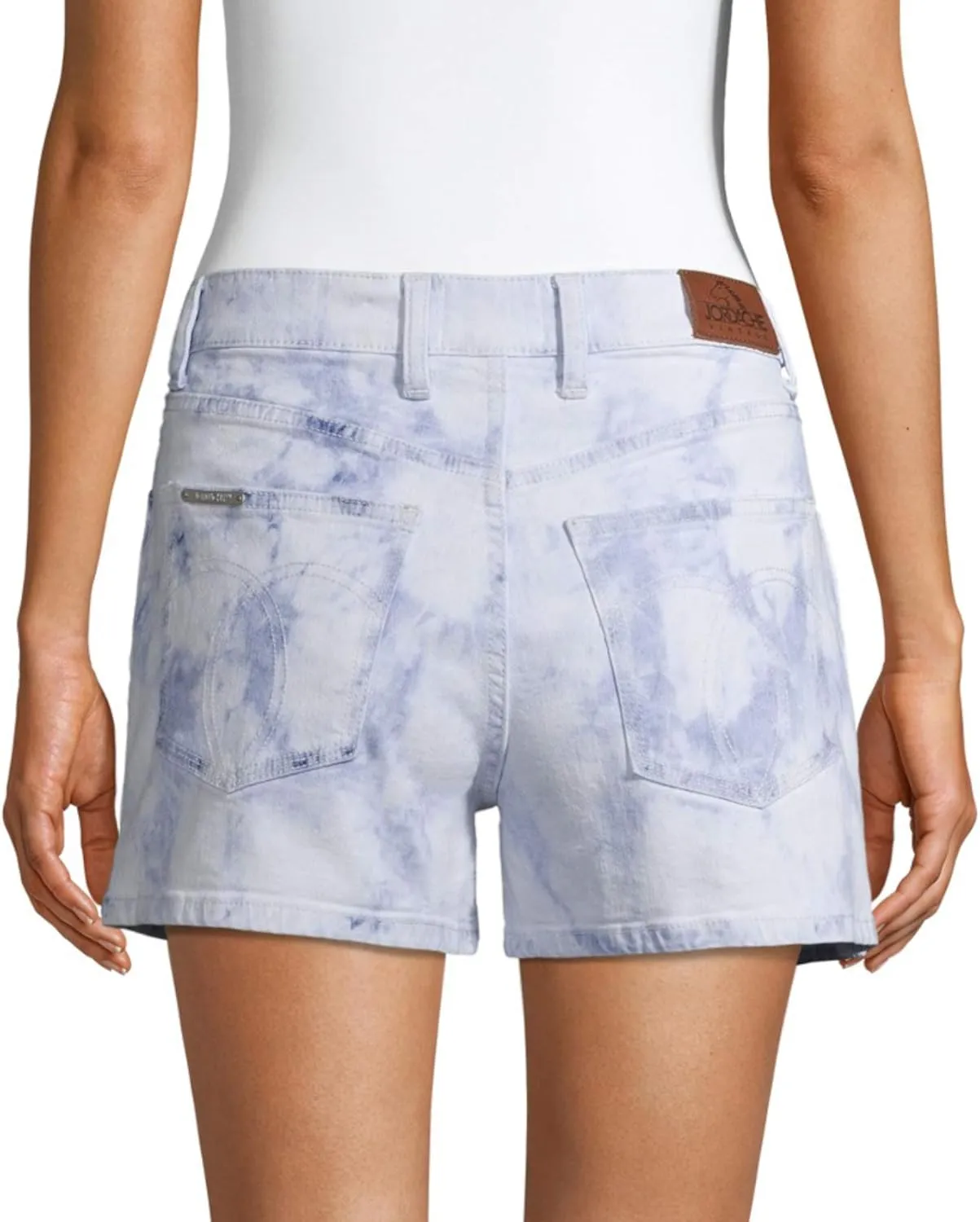 Jordache Vintage Women's Cindy Triple Needle High Rise Shorts (Acid Light Wash)
