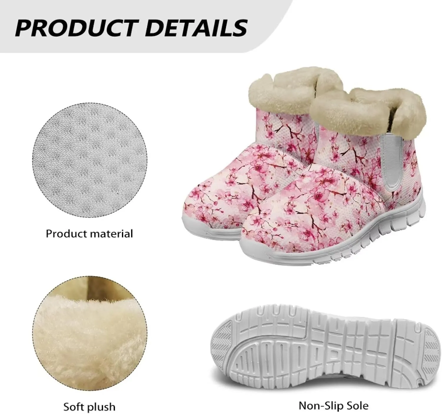 JoyLamoria Green Sea Turtle Winter Snow Boots for Women Anti Slip Warm Boots Fuzzy Fluffy Ankle Booties for Women Teens Cold Weather Walking Sneakers Boots