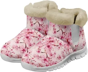 JoyLamoria Green Sea Turtle Winter Snow Boots for Women Anti Slip Warm Boots Fuzzy Fluffy Ankle Booties for Women Teens Cold Weather Walking Sneakers Boots