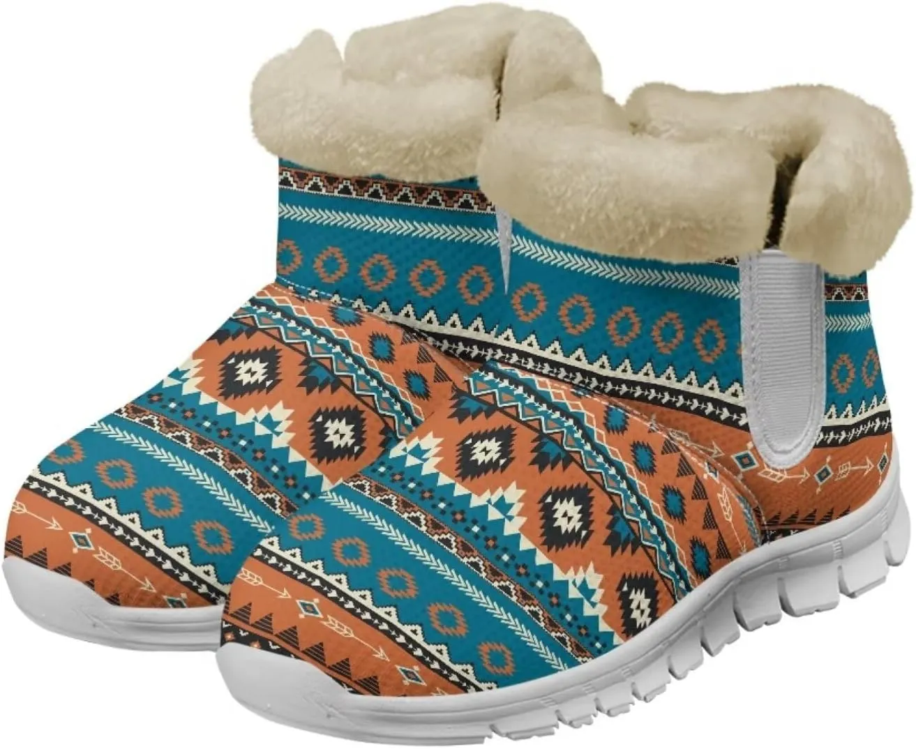 JoyLamoria Women Winter Snow Boots Warm Fur Lining Non Slip Ankle Booties Outdoor Waterproof Cold Weather Snow Boots Wear