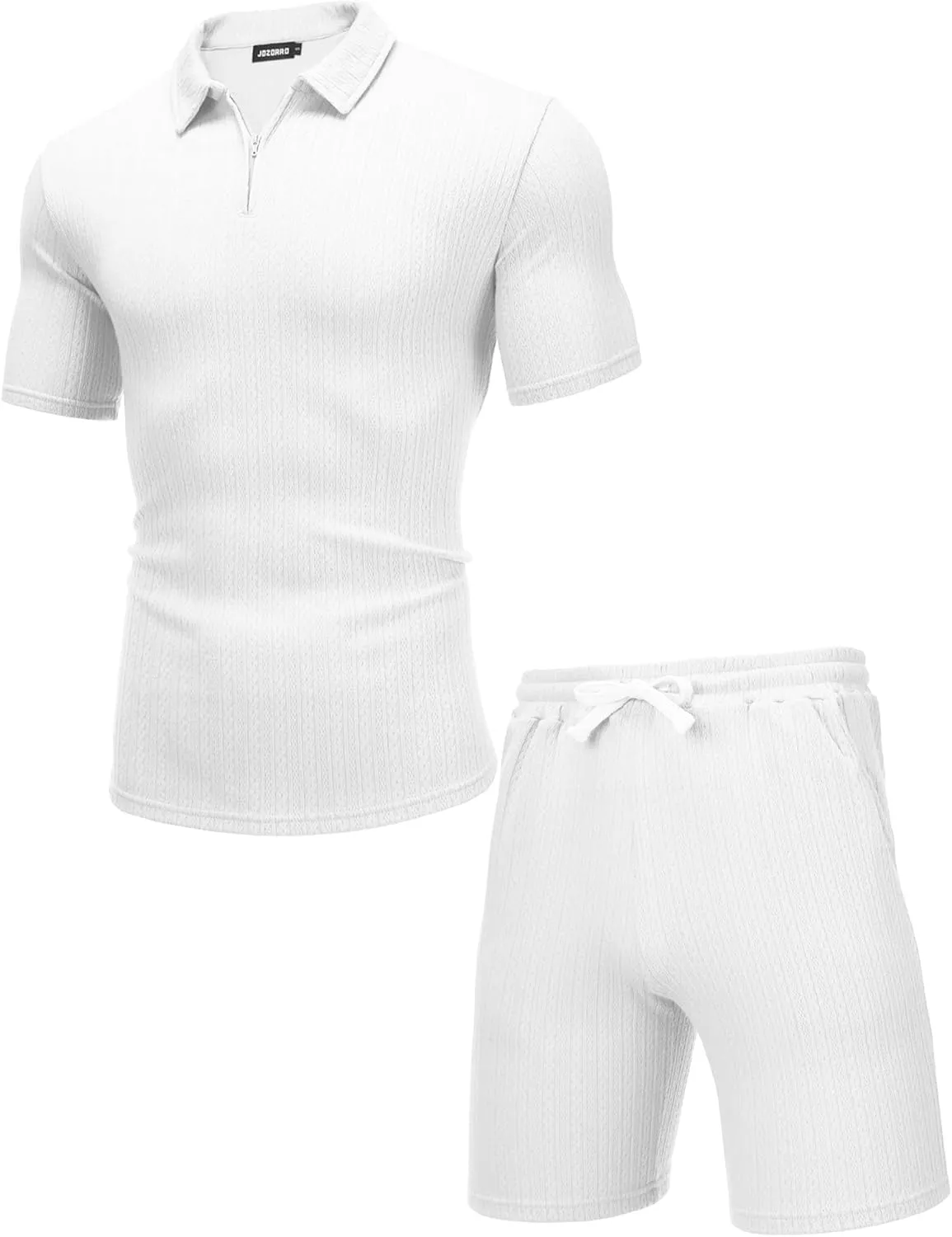 JoZorro Mens Polo Shirts and Shorts Set Tracksuit Fashion Casual Summer 2 Piece Outfits for Men