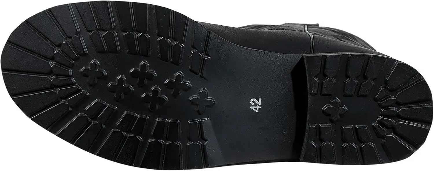 J's.o.l.e Cowboy Boots for Men Round Toe Western Boots Pull on Silp Resistant Men’s Work Boots