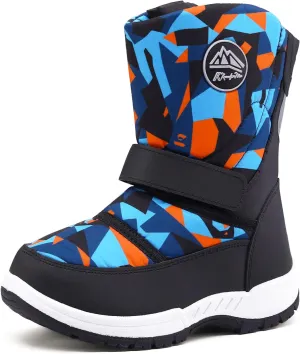 K KomForme Boys Girls Snow Boots Waterproof Winter Outdoor Boots(Toddler/Little Kid/Big Kid)
