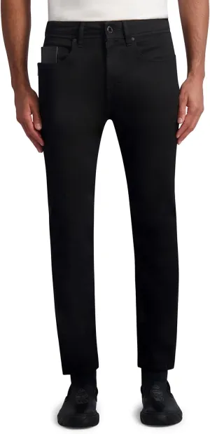 KARL LAGERFELD Men's Leather Pocket Exposed Zipper Pant